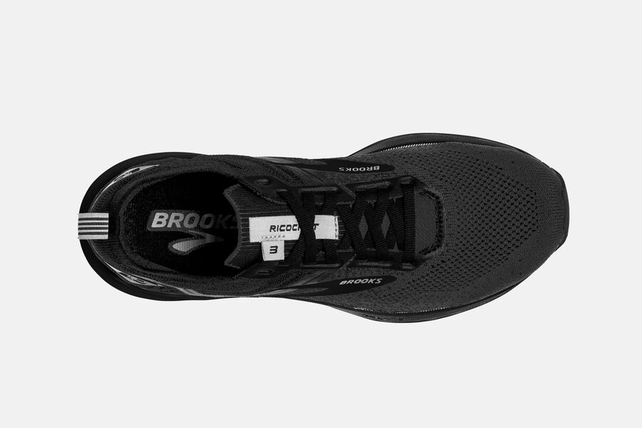 Brooks Israel Ricochet 3 Road Running Shoes Womens - Black - FBE-892436